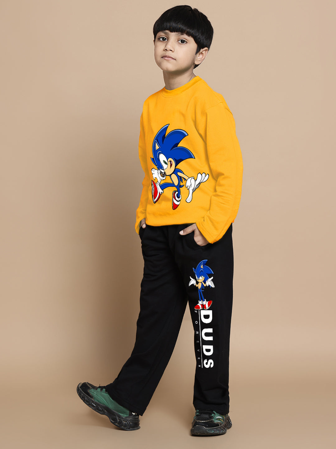 SONIC CO-ORD FOR BOYS & GIRLS (YELLOW-BLACK)