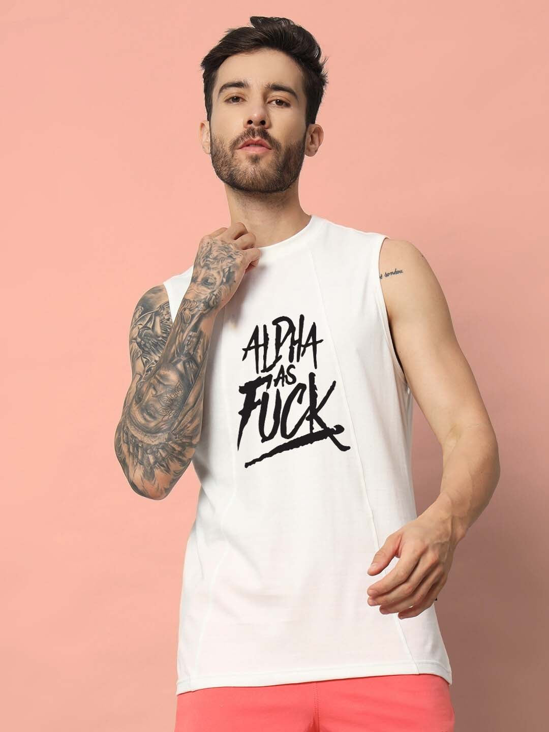 Alpha As Fuck Gym T-Shirt (Off White)