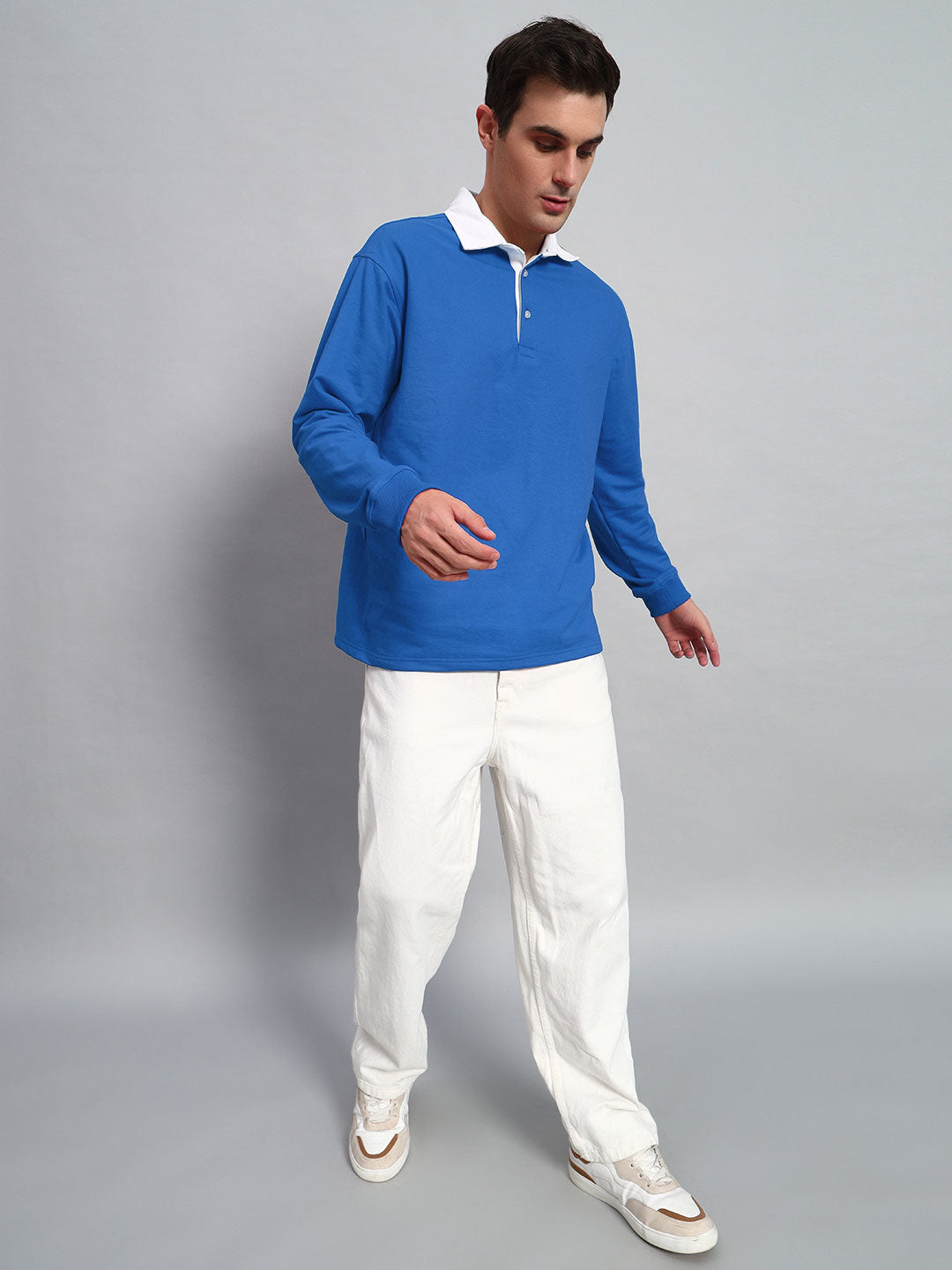 Sagol Polo Oversized Sweatshirt (R Blue)