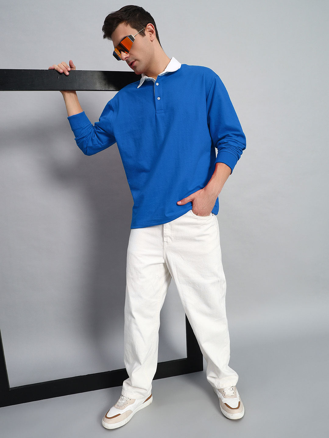 Sagol Polo Oversized Sweatshirt (R Blue)