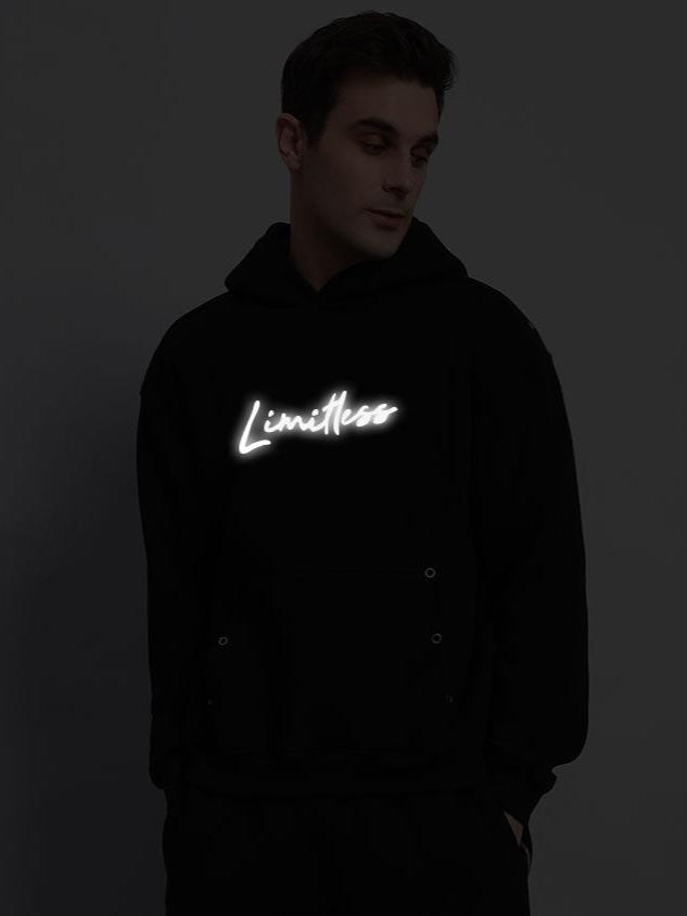 LIMITLESS FEECE REFLECTOR HOODIE (BLACK)