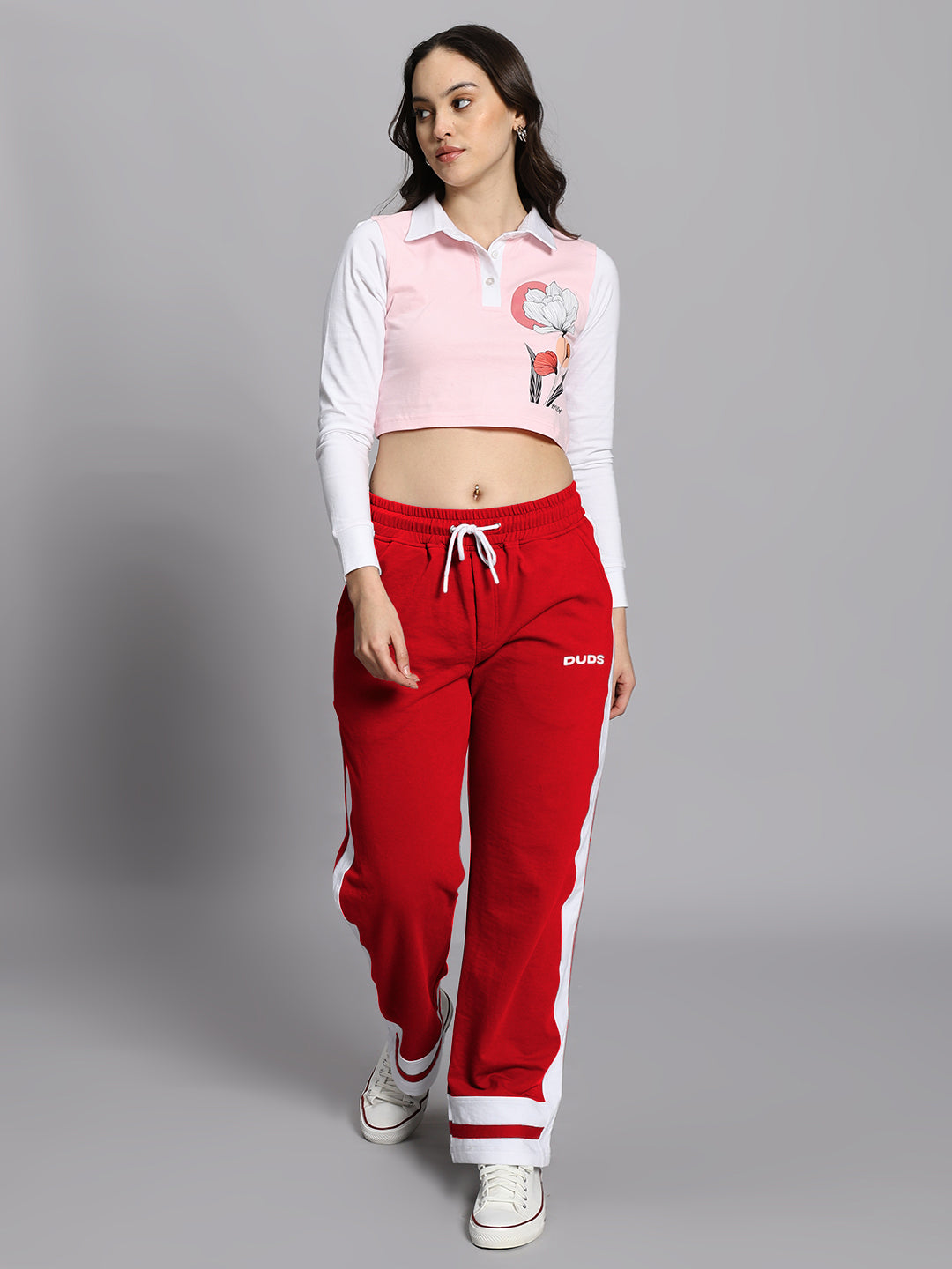 WOMEN'S FLORA CO-ORD SET (PINK RED)