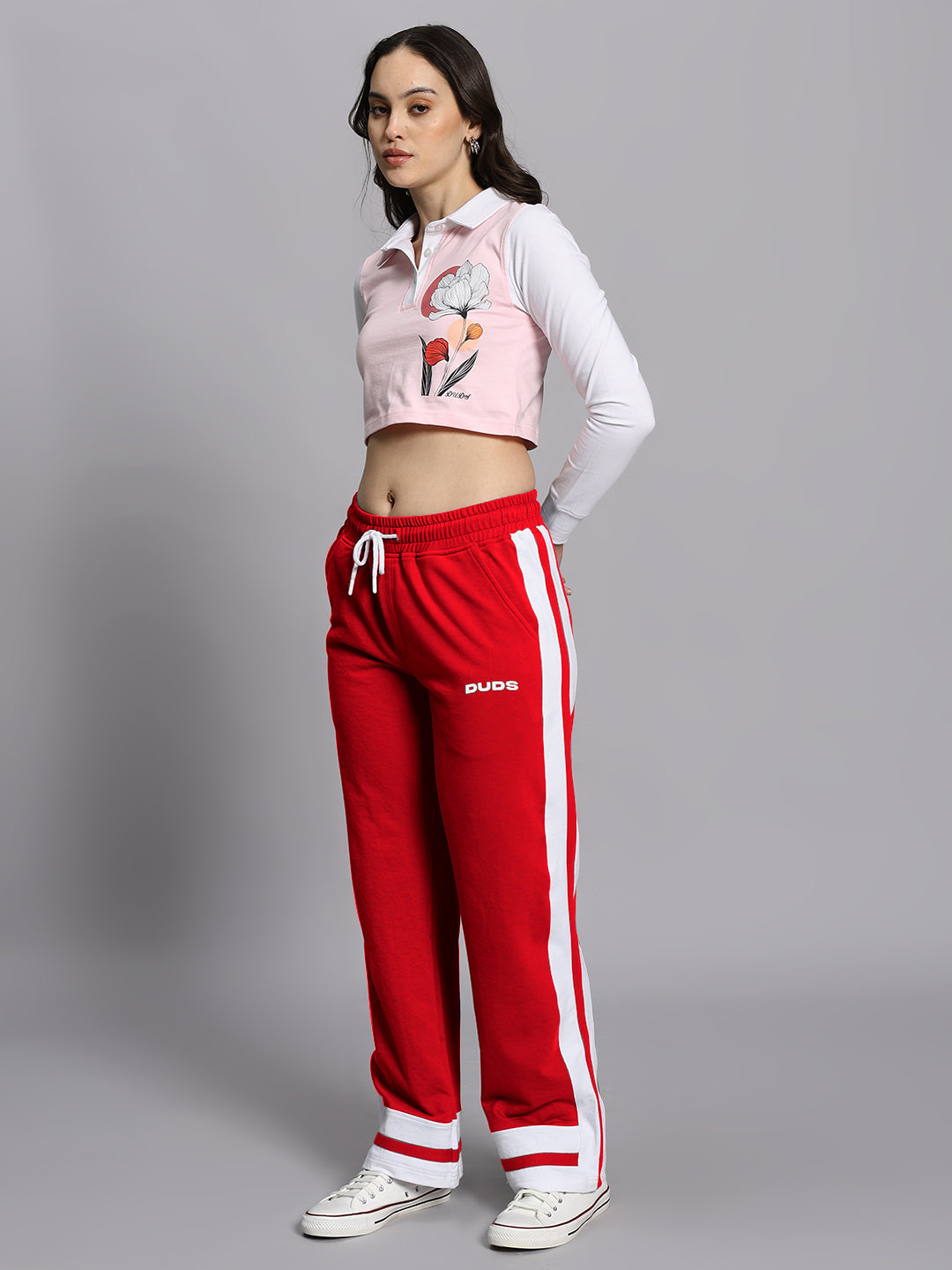 WOMEN'S FLORA CO-ORD SET (PINK RED)