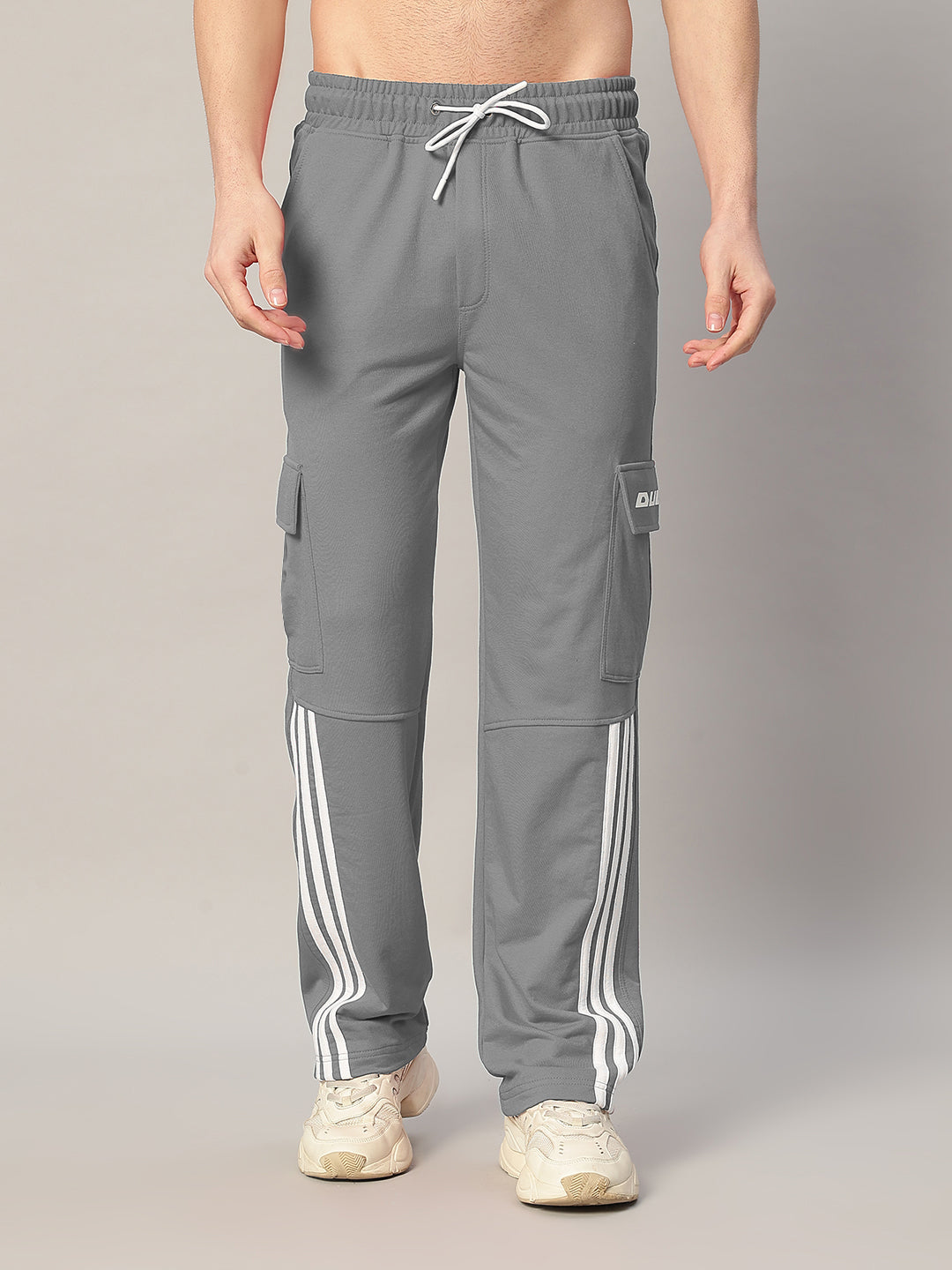 REDROIT 5 POCKET RELAXED FIT JOGGERS (GREY)