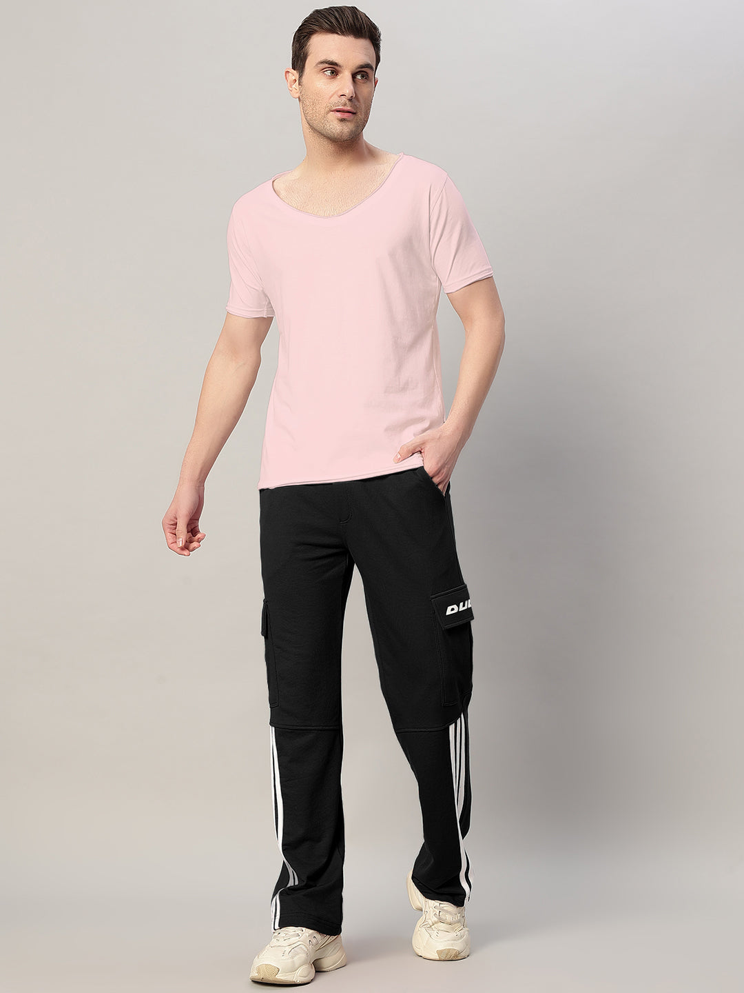 REDROIT 5 POCKET RELAXED FIT JOGGERS (BLACK)