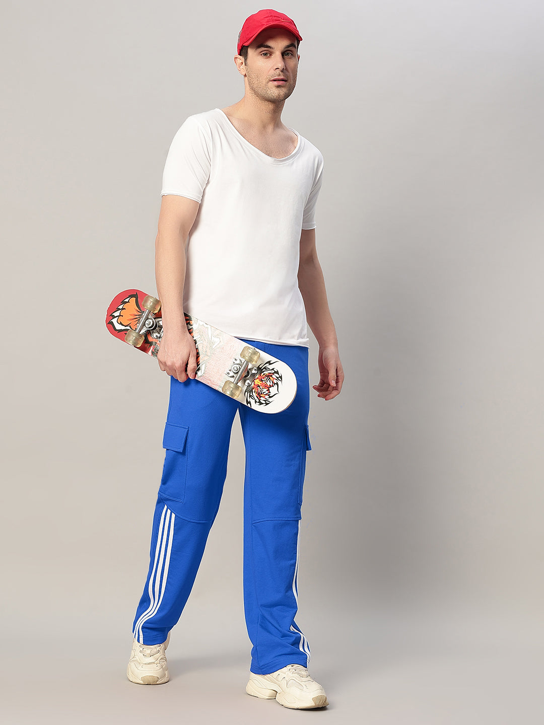 REDROIT 5 POCKET RELAXED FIT JOGGERS (R BLUE)