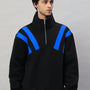 CROSSBAR COLORBLOCK JACKET (BLACK-R BLUE)