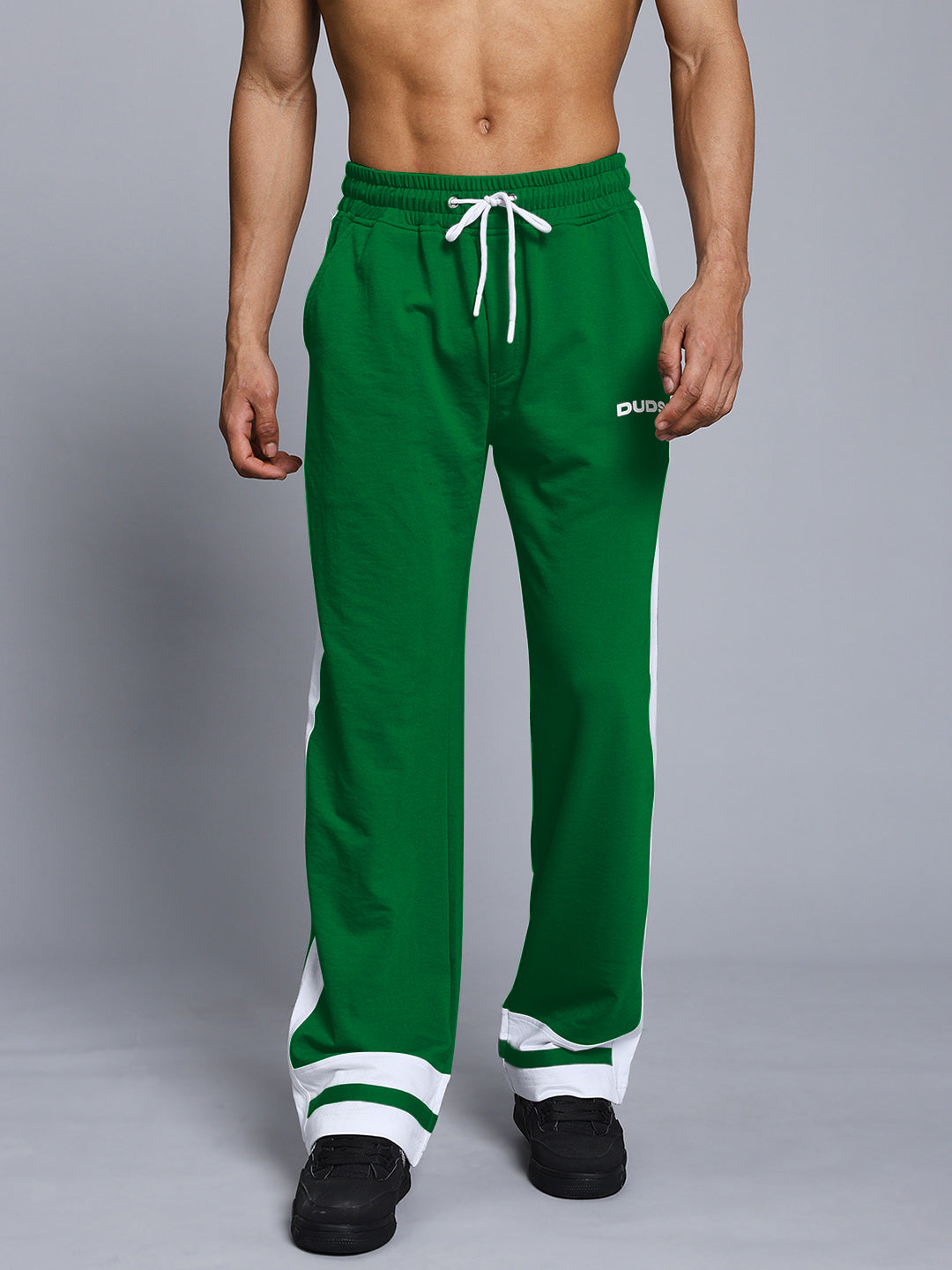 RONNY SIDE STRIPE JOGGER (GREEN-WHITE)