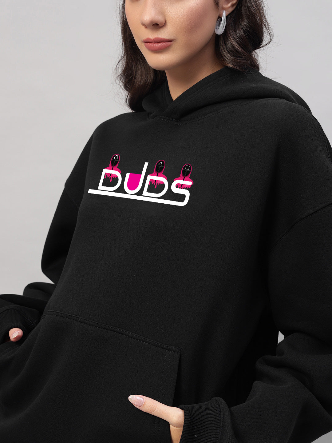 Women's Squid Game Oversized Hoodie (Black)