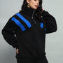 WOMEN CROSSBAR COLORBLOCK JACKET (BLACK-R BLUE)