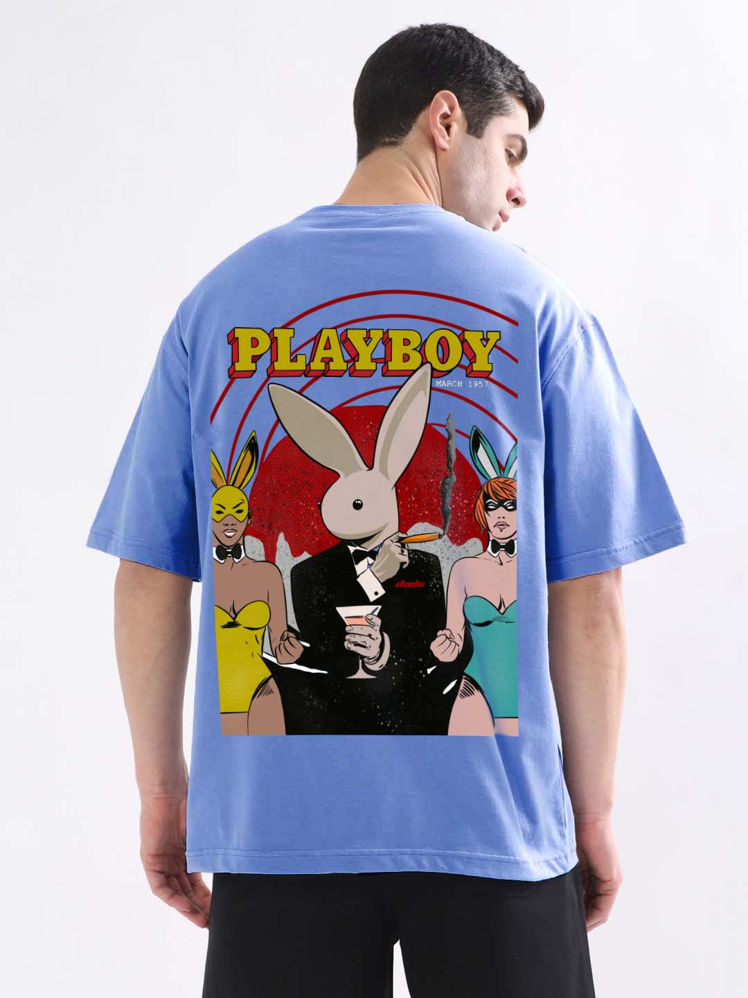 Playboy Over-Sized T-Shirt (Cobalt Blue)