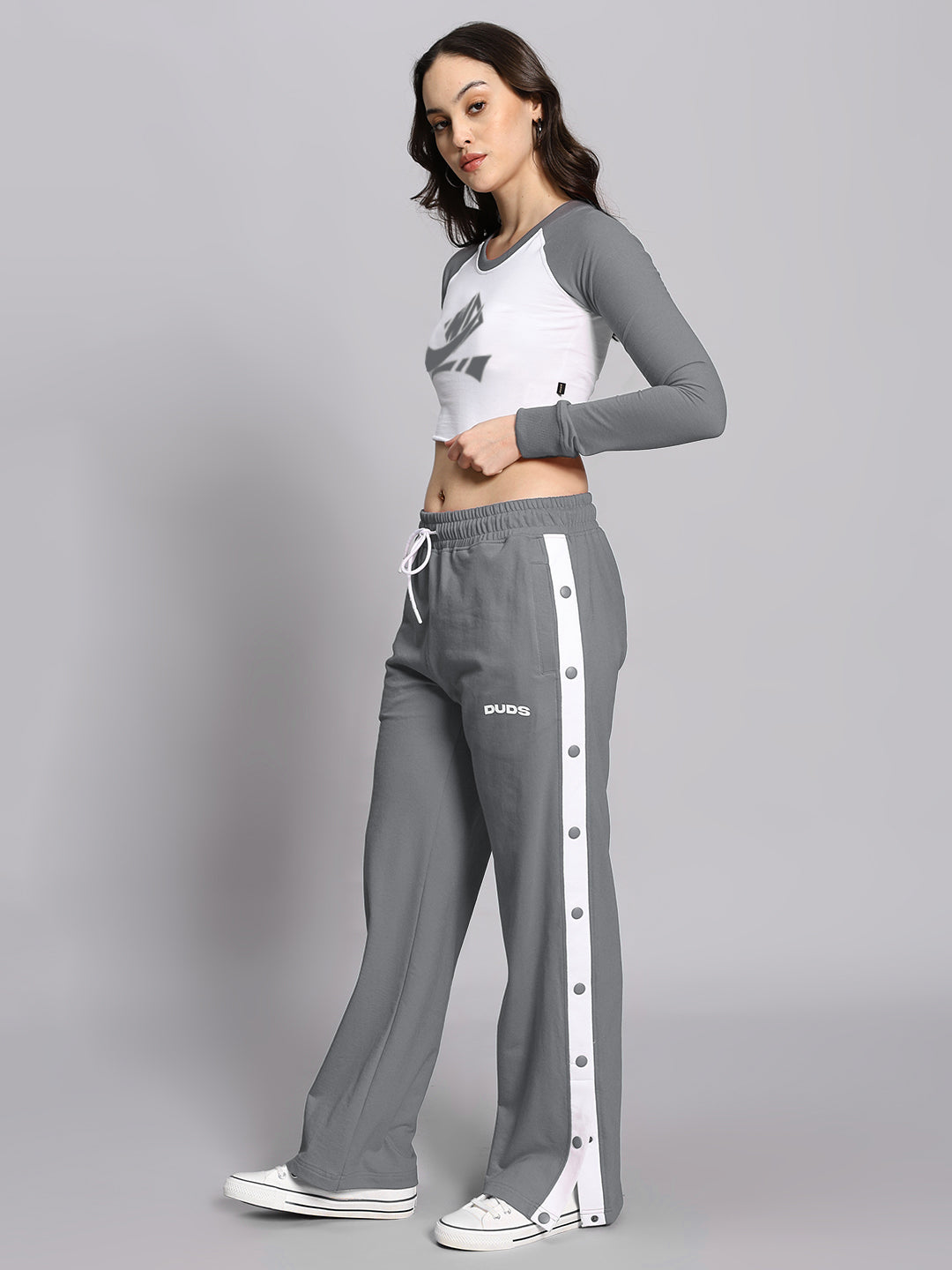 WOMEN'S EZEL CO-ORD SET (GREY WHITE)