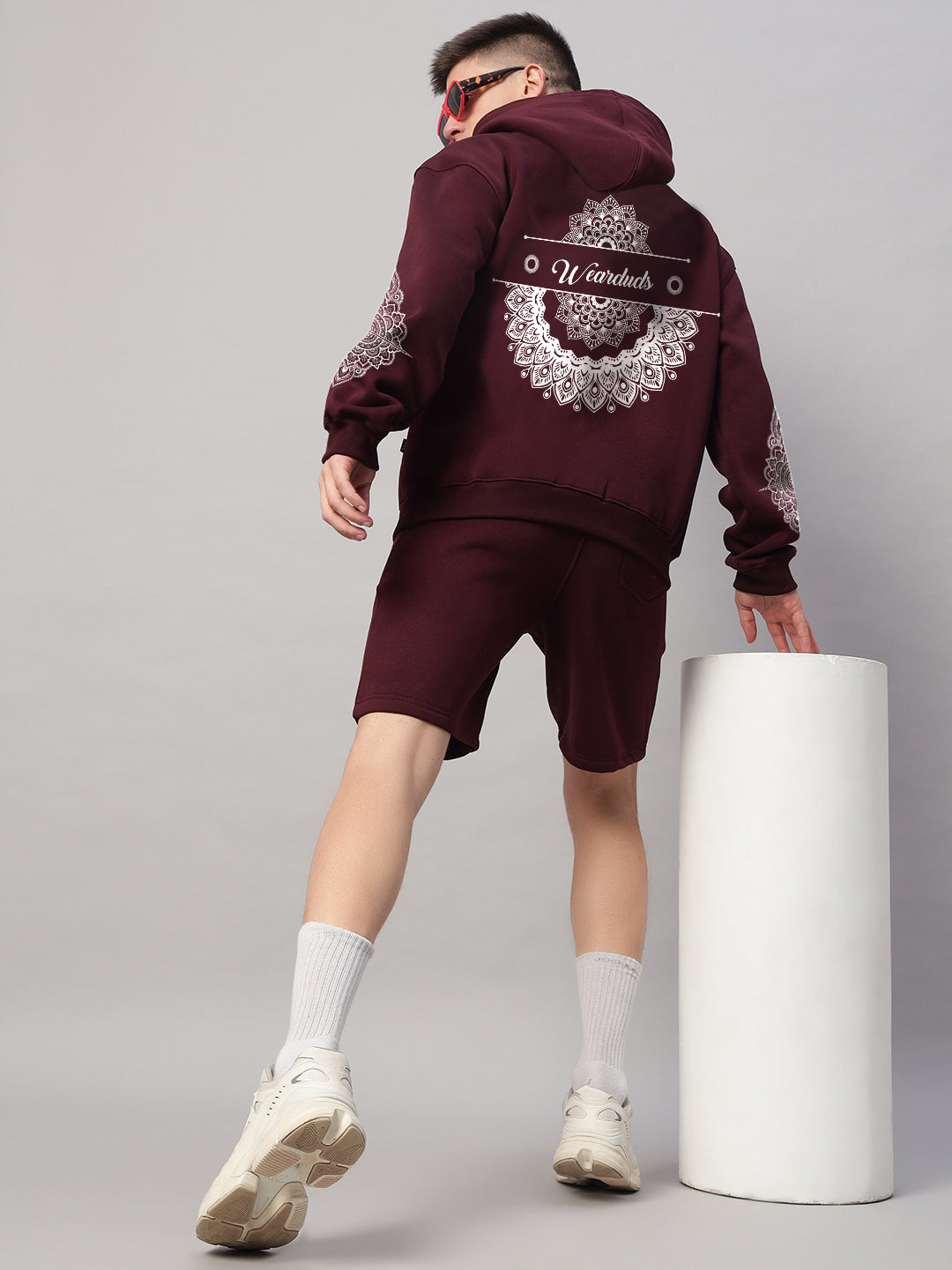 Yantra Fleece Shorts (Wine)