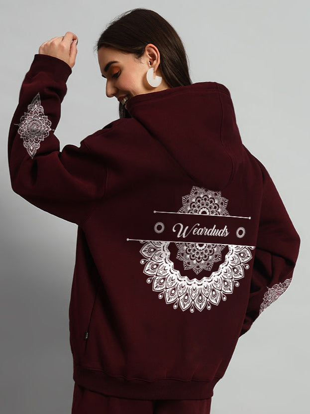 Women's Yantra Fleece Hoodie (Wine)