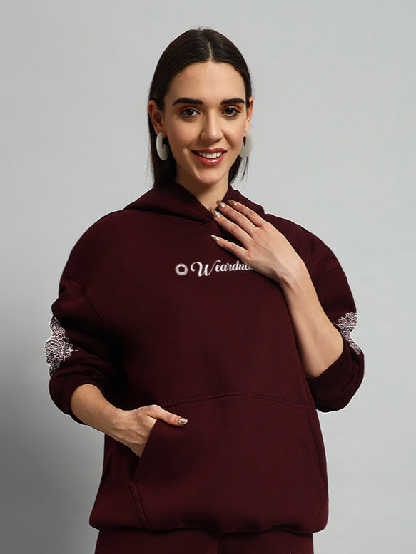 Women's Yantra Fleece Hoodie (Wine)