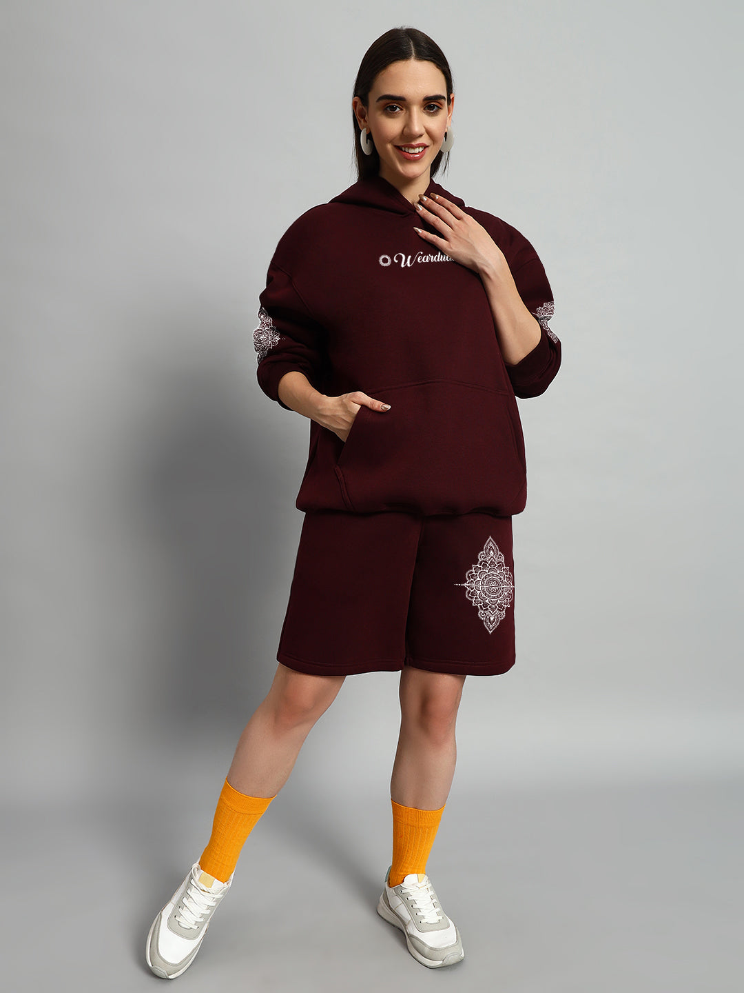 Women's Yantra Fleece Co-Ord (Wine)