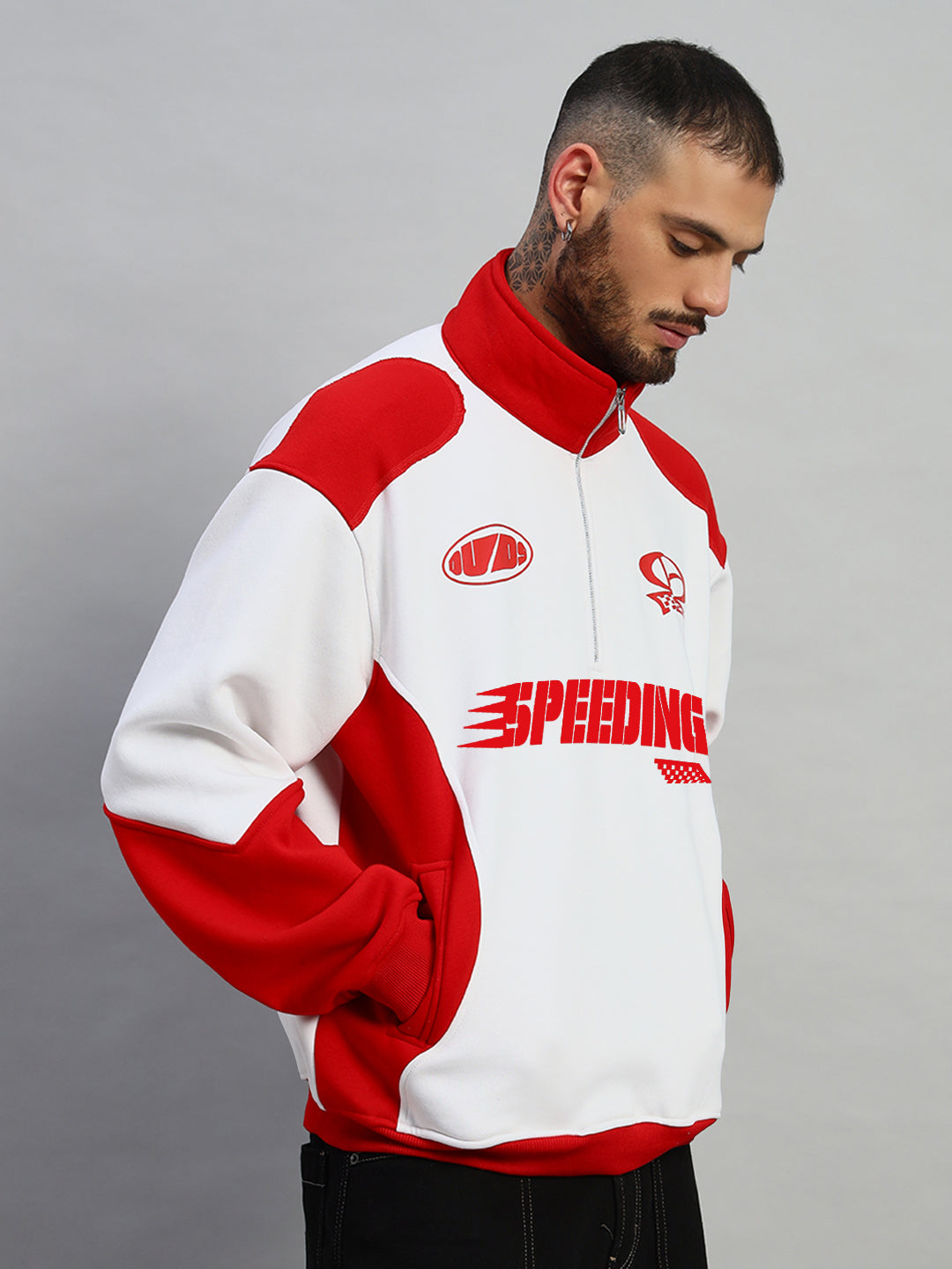 SPEEDING COLORBLOCK JACKET (RED)