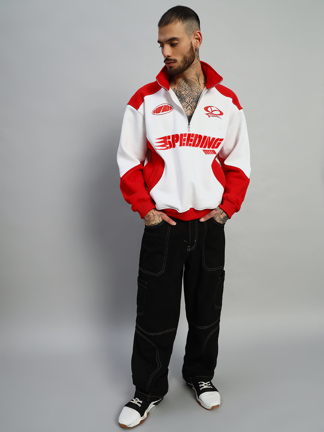 SPEEDING COLORBLOCK JACKET (RED)