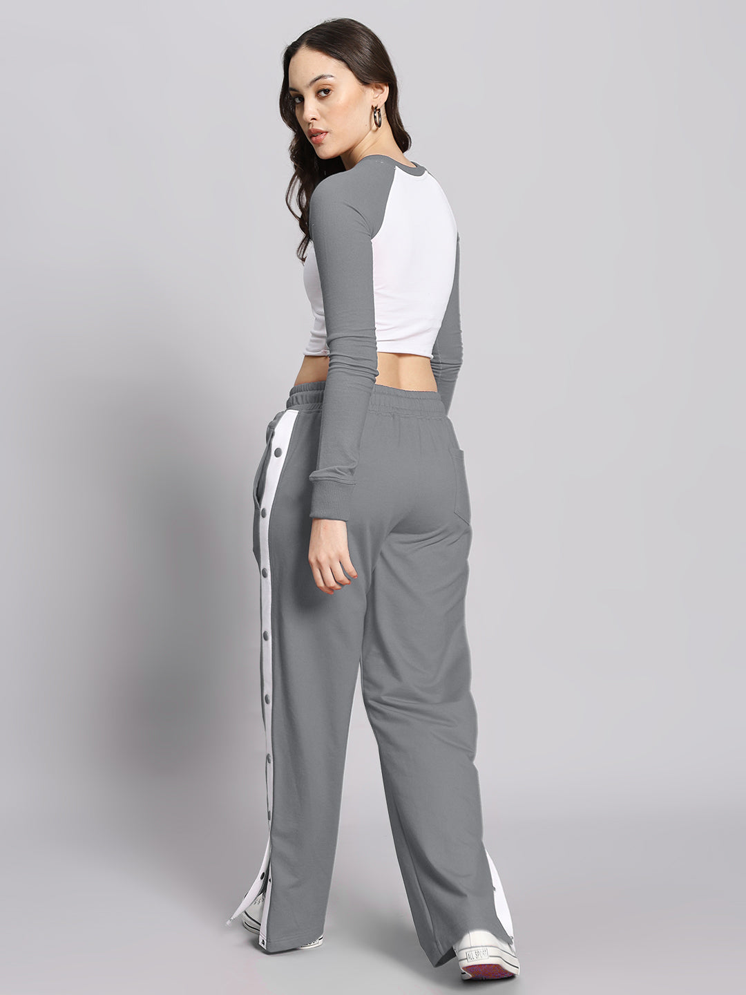 WOMEN'S EZEL CO-ORD SET (GREY WHITE)