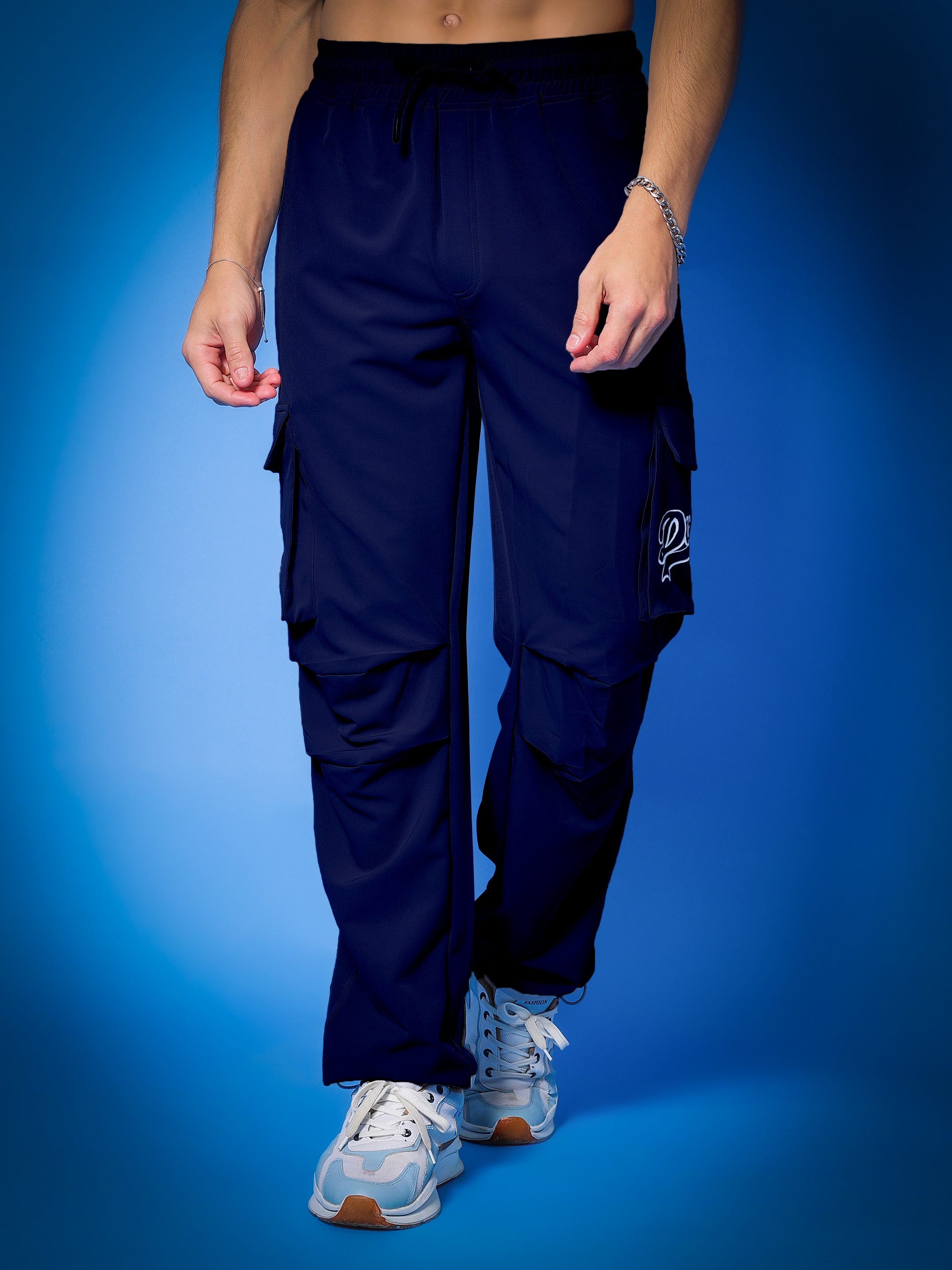 Myriad Relaxed Fit Cargo Pants (Navy Blue)