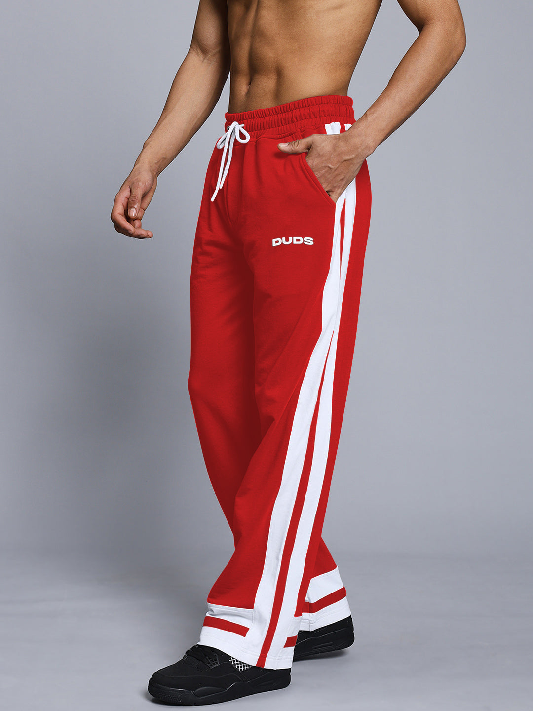 RONNY SIDE STRIPE JOGGER (RED-WHITE)