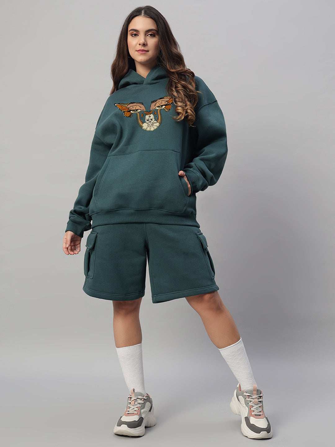 Women's Eyes On Rise Fleece Co-Ord (Teal Green)