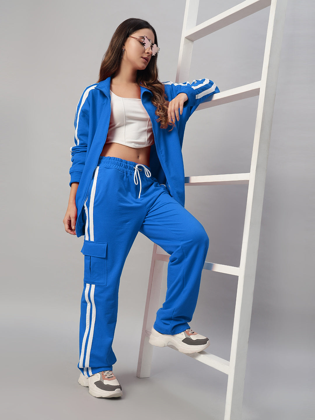 WOMEN'S SCOTIA STRIPE JOGGERS (ROYAL BLUE)