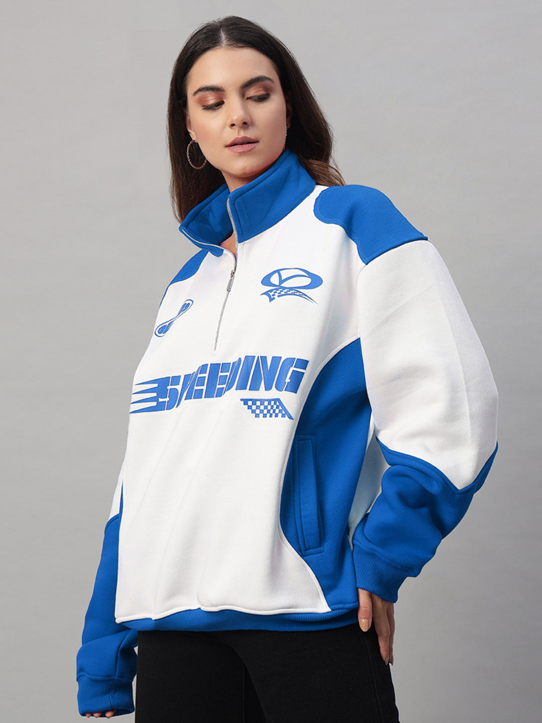 WOMEN'S SPEEDING COLORBLOCK JACKET (ROYAL BLUE)