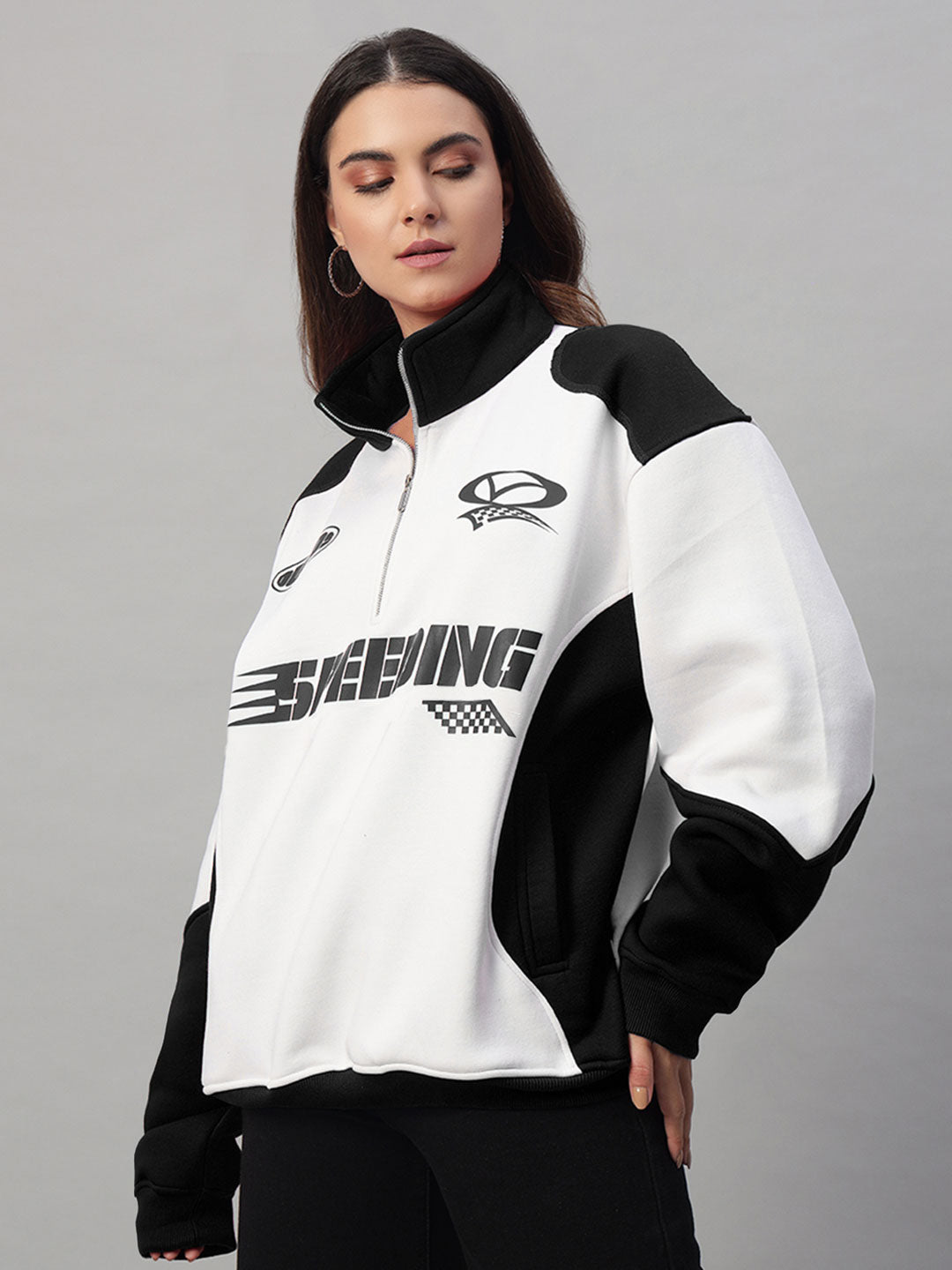 WOMEN'S SPEEDING COLORBLOCK JACKET (BLACK)