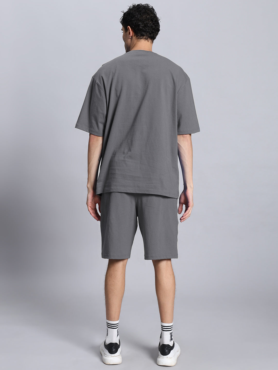 OUTLOOK SUMMER CO-ORD SHORTS SET (GREY)