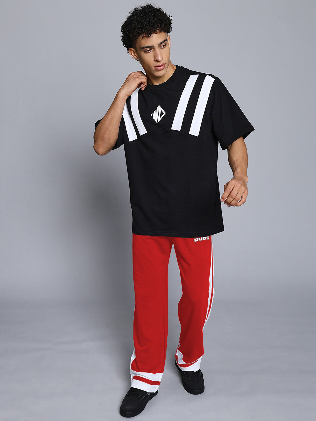 RONNY SIDE STRIPE JOGGER (RED-WHITE)