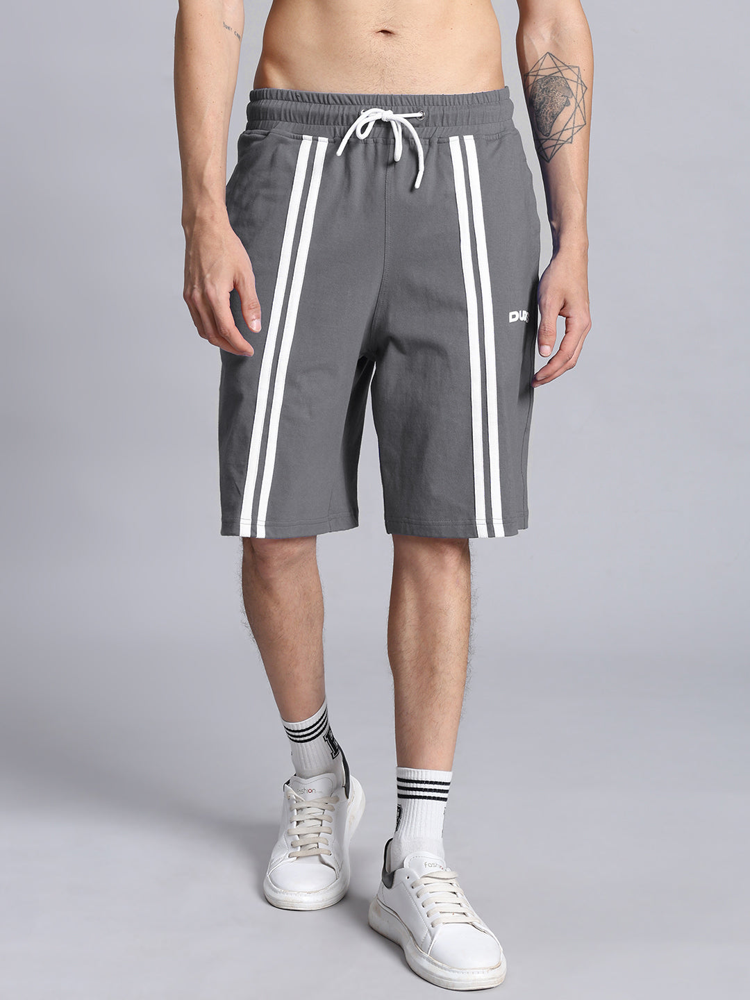 OUTLOOK SUMMER CO-ORD SHORTS SET (GREY)