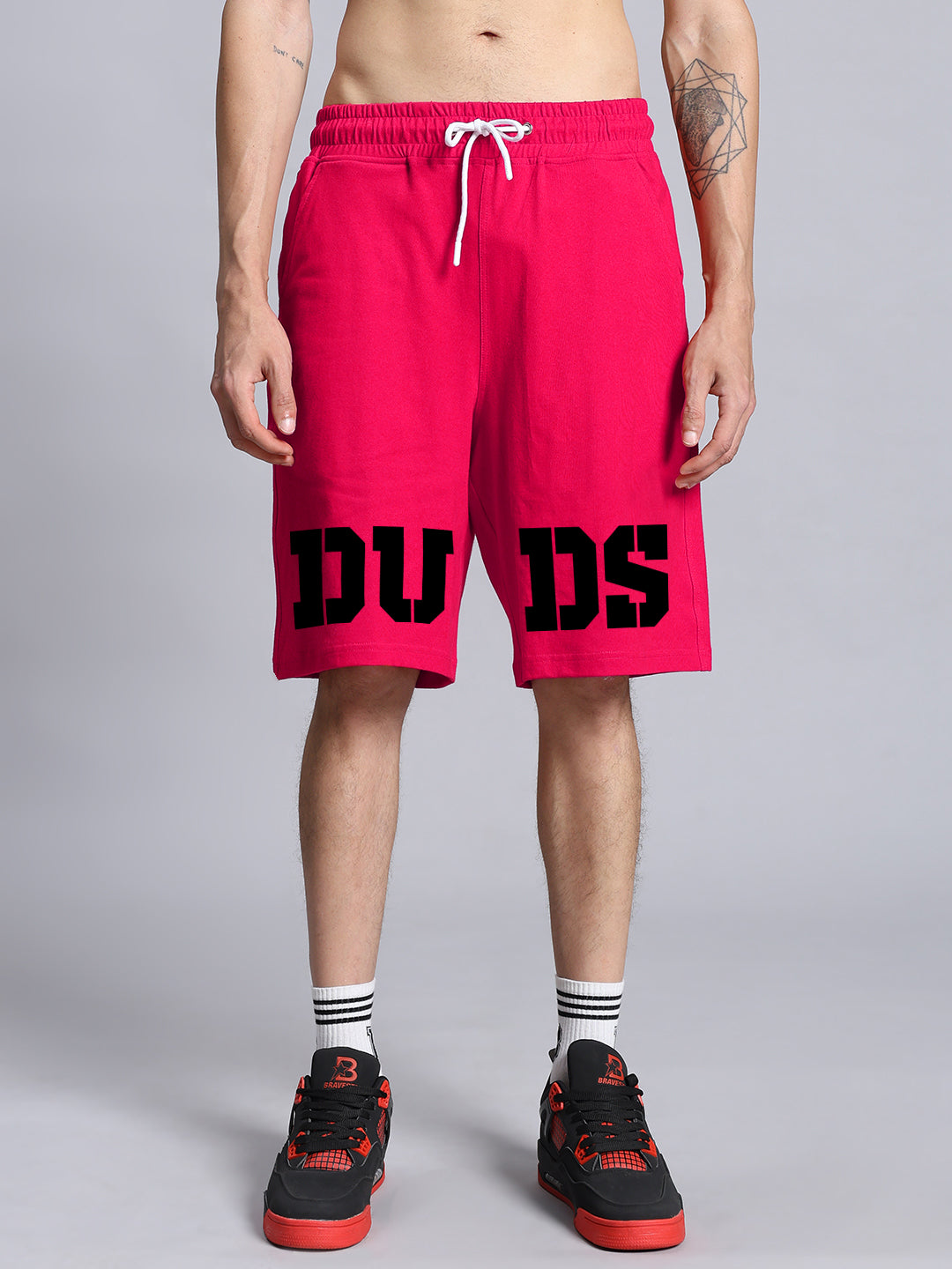 CHERRY BLOSSOM REGULAR FIT SHORTS (RED)