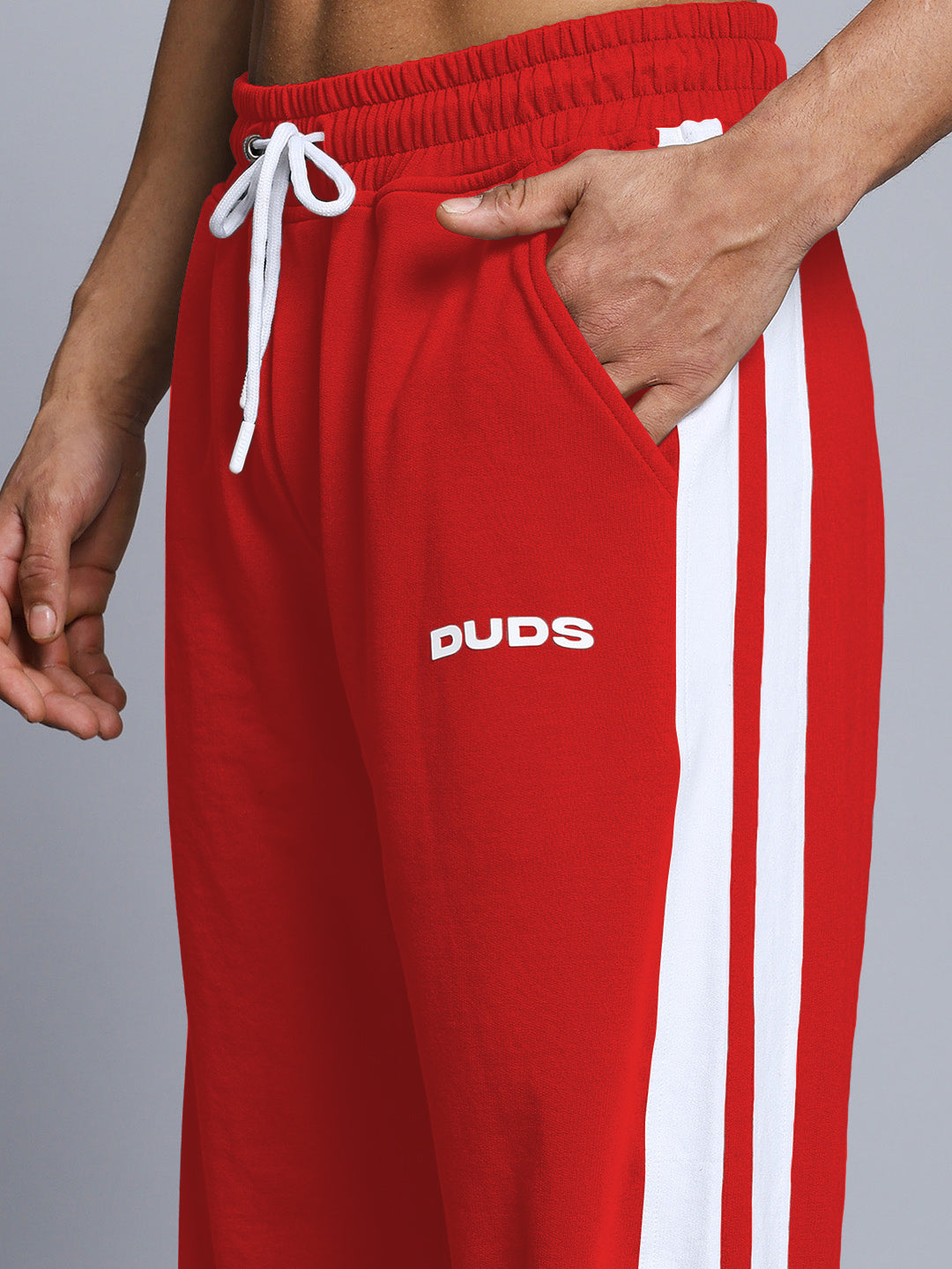 RONNY SIDE STRIPE JOGGER (RED-WHITE)