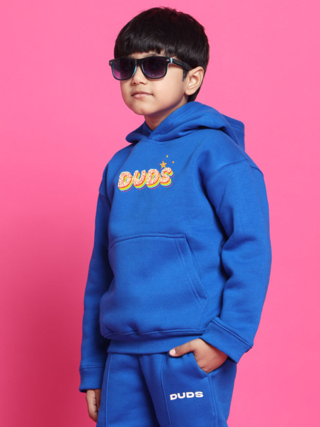 BORN TO SHINE OVERSIZED HOODIE BOYS & GIRLS (BLUE)