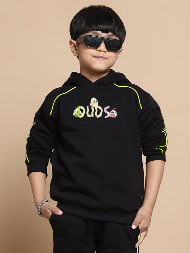 Cute angry bird Oversized Hoodie Boys & Girls (Black)