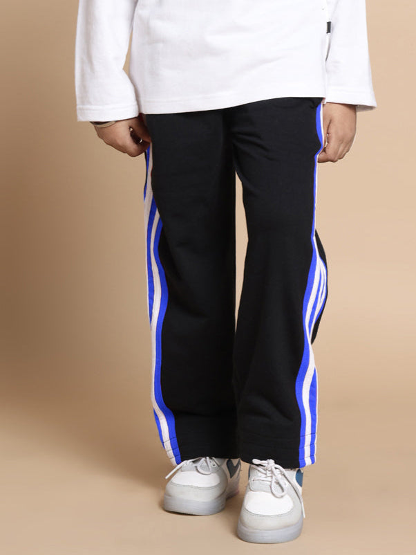 MILANO RELAXED PANT FOR BOYS & GIRLS JOGGER (BLACK-BLUE)