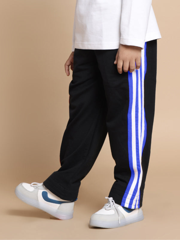 MILANO RELAXED PANT FOR BOYS & GIRLS JOGGER (BLACK-BLUE)