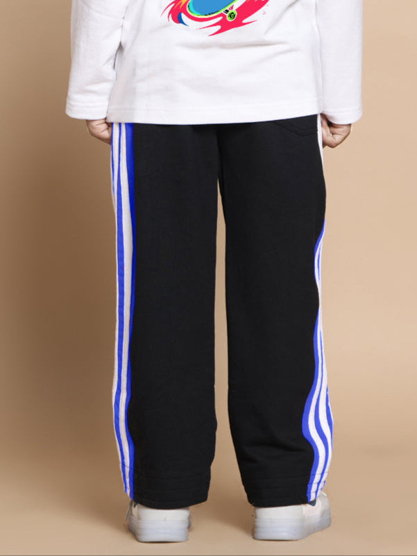 MILANO RELAXED PANT FOR BOYS & GIRLS JOGGER (BLACK-BLUE)