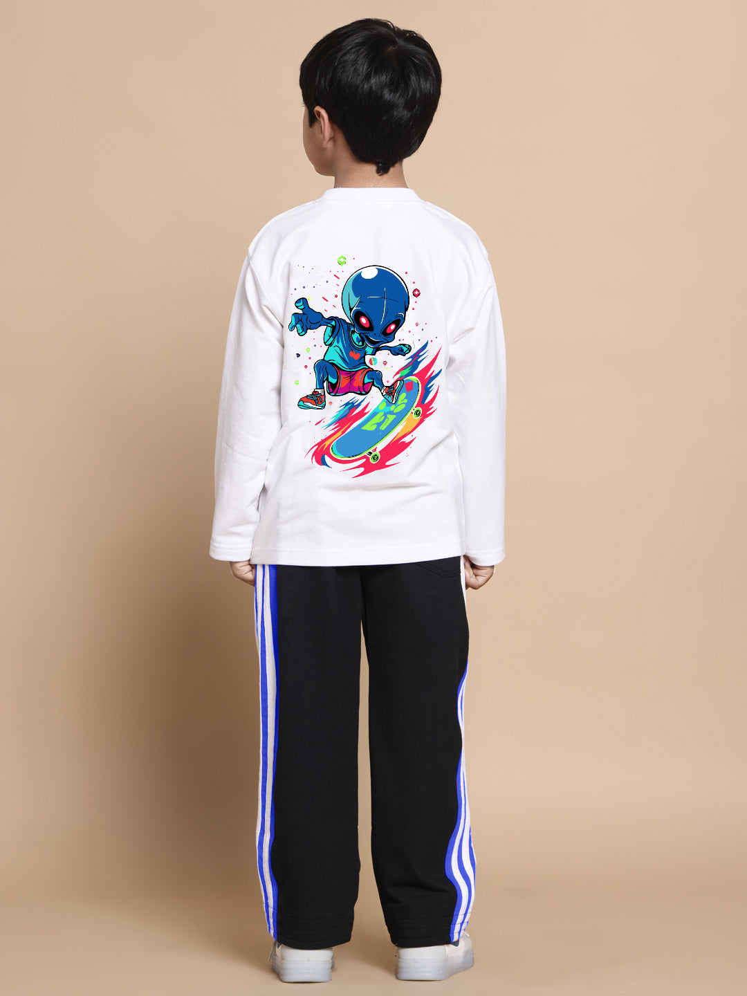 ALIEN CO-ORD FOR BOYS & GIRLS (WHITE-BLACK)