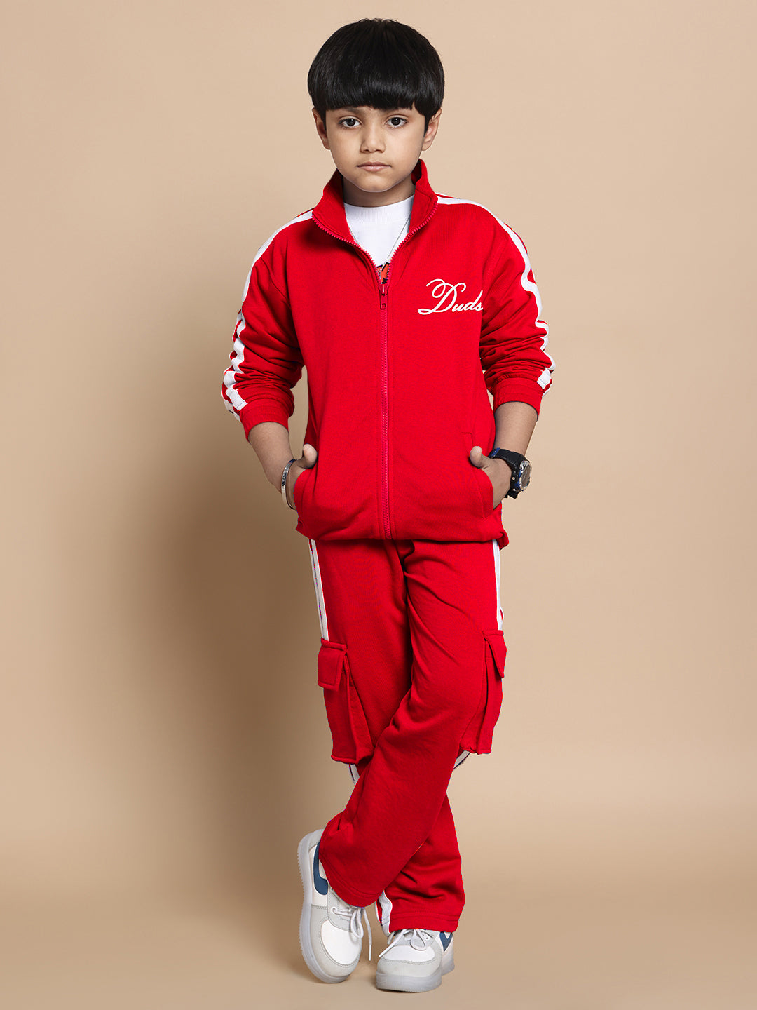 SCOTIA STRIPE JOGGERS FOR BOYS & GIRLS (RED)