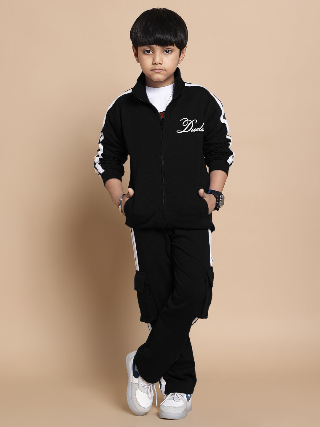 SCOTIA STRIPE JOGGERS FOR BOYS & GIRLS (BLACK)