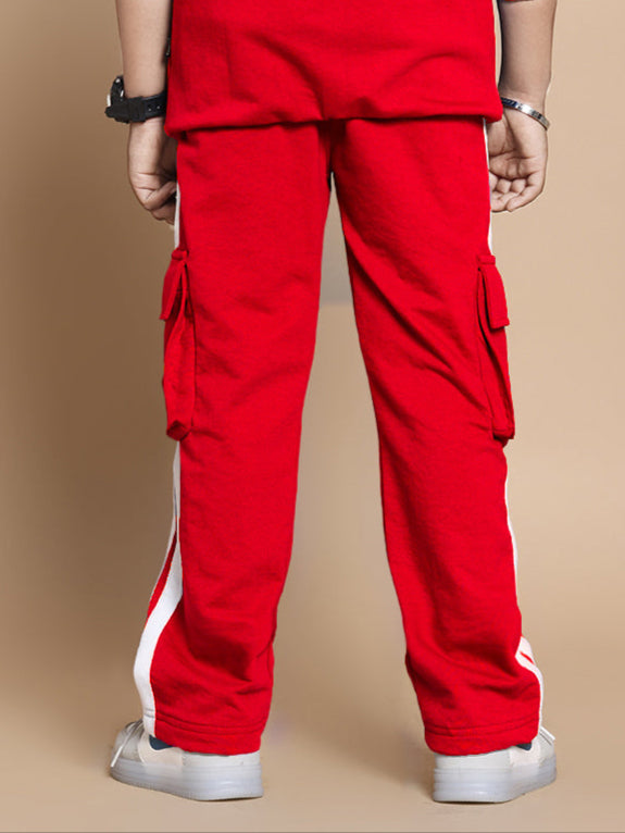 SCOTIA STRIPE JOGGERS FOR BOYS & GIRLS (RED)