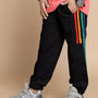 DUDS PRISM COLORFUL STRIPE JOGGER FOR BOYS & GIRL (BLACK)