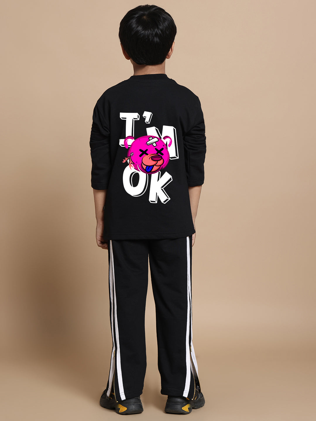 I'M OK CO-ORD SET FOR BOYS & GIRLS (BLACK)