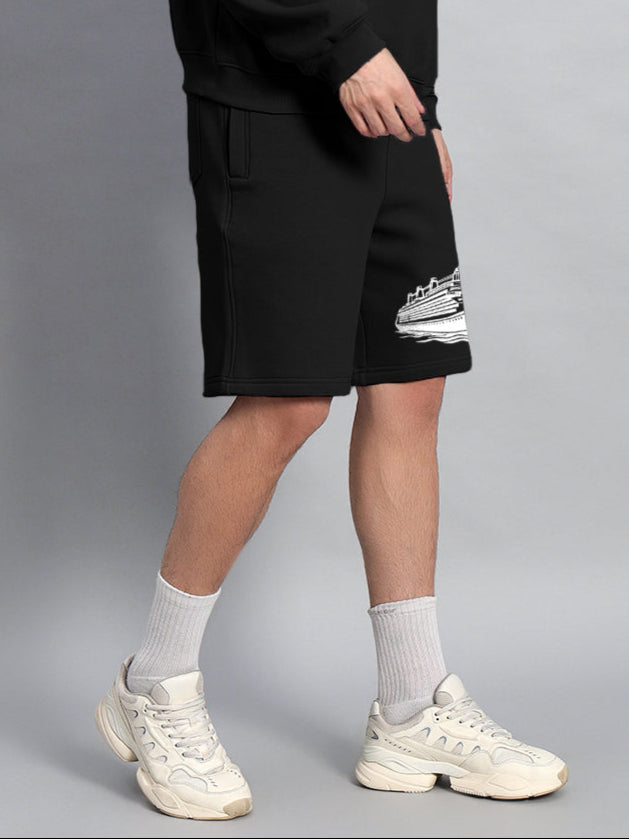 Rule The World Fleece Shorts (Black)