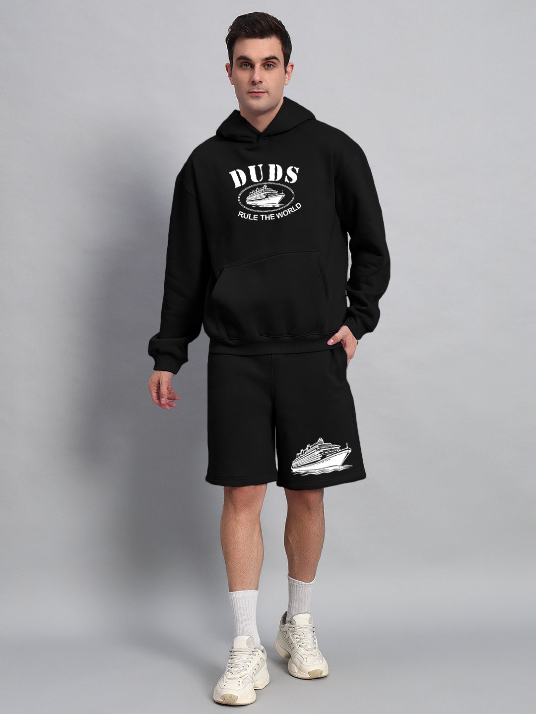 Rule The World Fleece Shorts (Black)