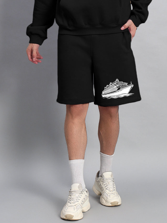 Rule The World Fleece Shorts (Black)