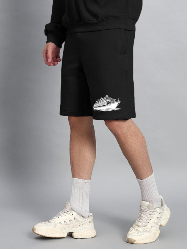 Rule The World Fleece Shorts (Black)