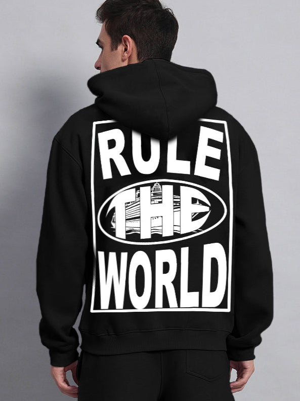 Rule The World Oversized Hoodie (Black)